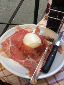 Mozzarella met parmaham