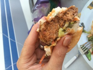 Afgekloven hamburger